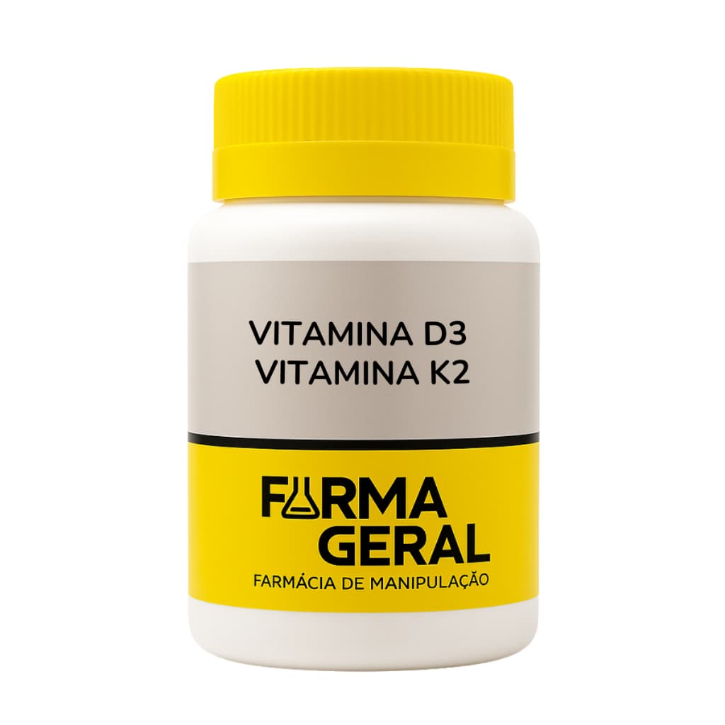 Vitamina D3 2000UI com Vitamina K2 MK7 120mcg - 30 Cápsulas
