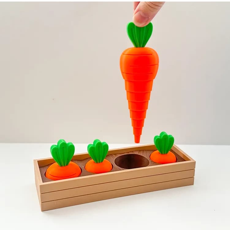 Brinquedo Educativo Cenouras em 3D - Decoração Brinquedo Treino etc