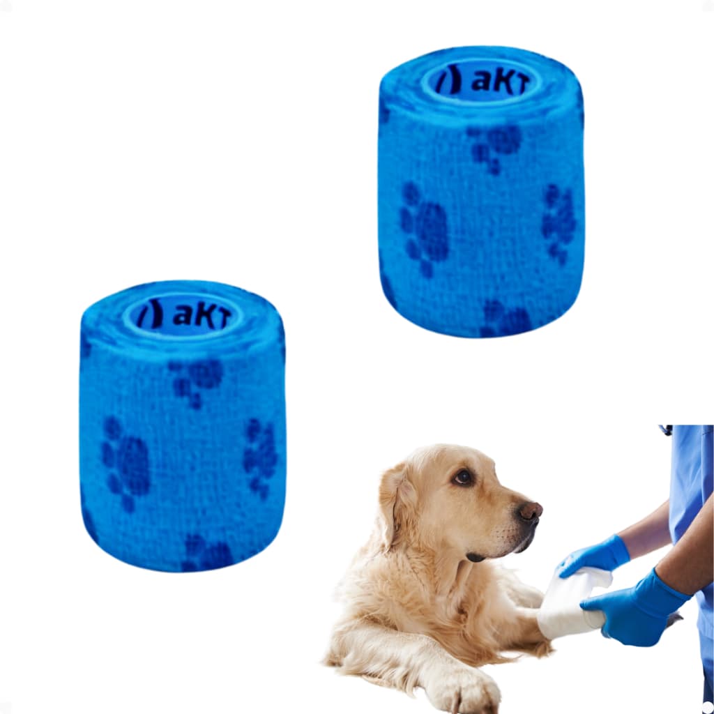 Kit 2 Bandagem Atadura Elastica Flexivel Cão Cães Gato Pet Curativo Crossfit Thumb Tape Finger Fita