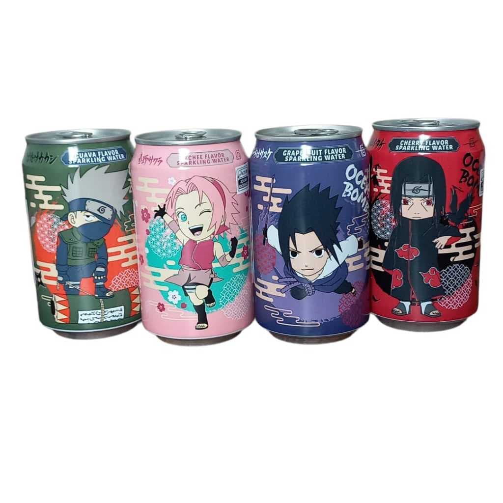 Bebida Naruto 330ml Personagens e Sabores Sakura, Sasuke, Kakashi, Itachi Importado de Taiwan