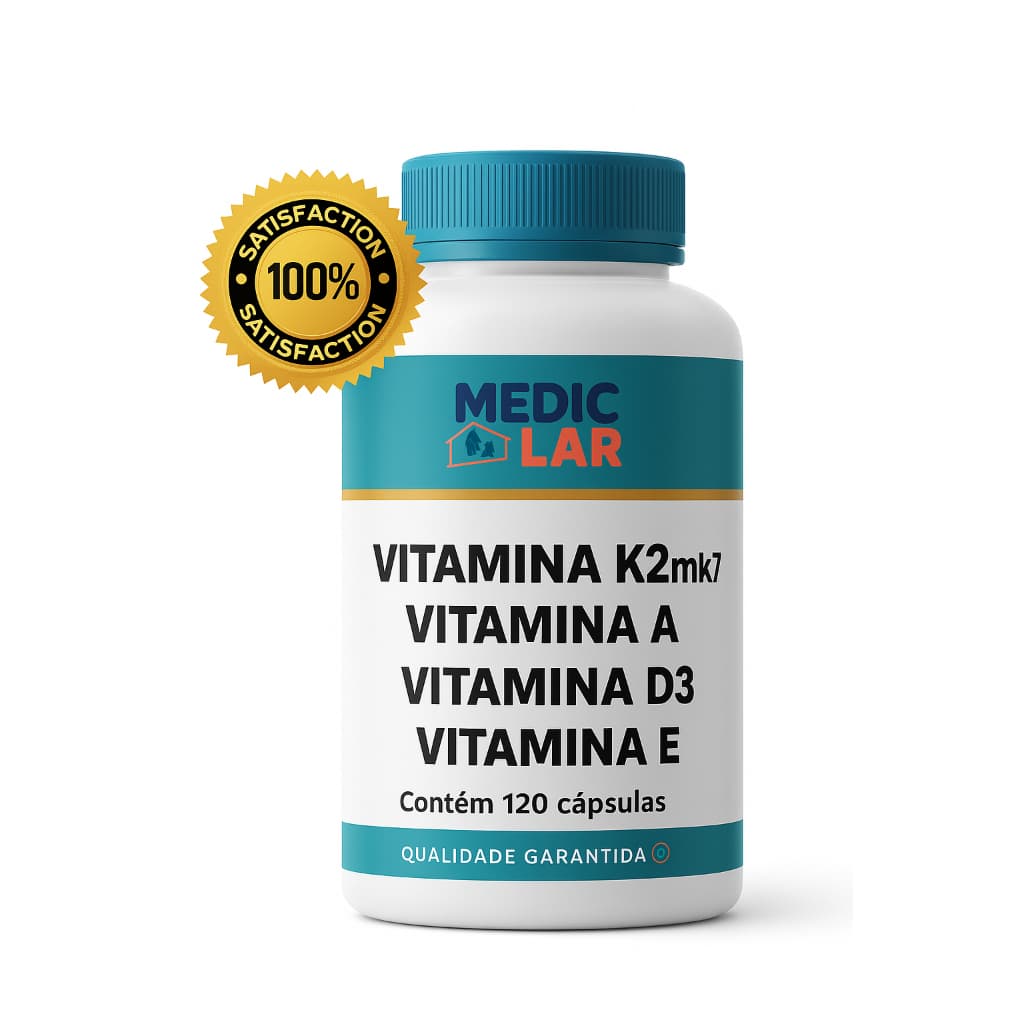 COMPOSTO KADE Vitamina K2+Vitamina A+Vitamina D3+Vitamina E 30, 60, 90 e 120 Cápsulas