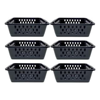 Kit Cestos Multiuso Organizador Pequeno Preto Cestinha Organizadora Plástico Cozinha Despensa Casa