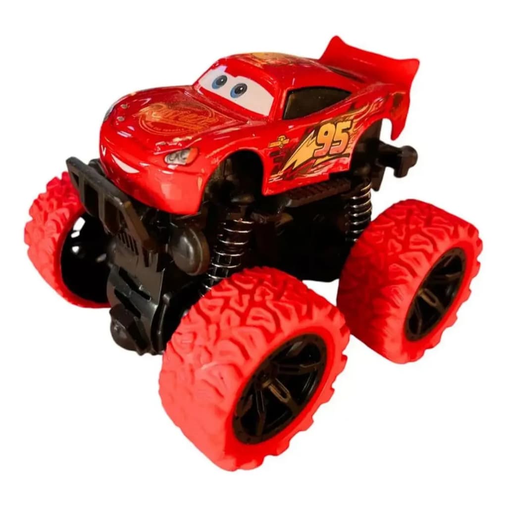 Carrinho Relâmpago McQueen Monster Truck 4x4 com Pneus Grandes Brinquedo Infantil