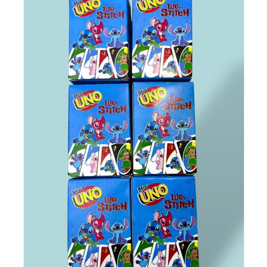 Kit 12 Jogo De Cartas Lilo Mini Uno Diversão Baralho Stitch Lembrancinha Família PROMOCAO