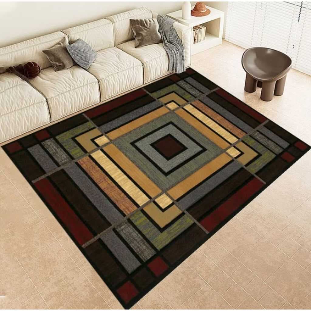 Tapete Belga 1,00 x 1,40  Sala Quarto Escritório Antiderrapante Estampado