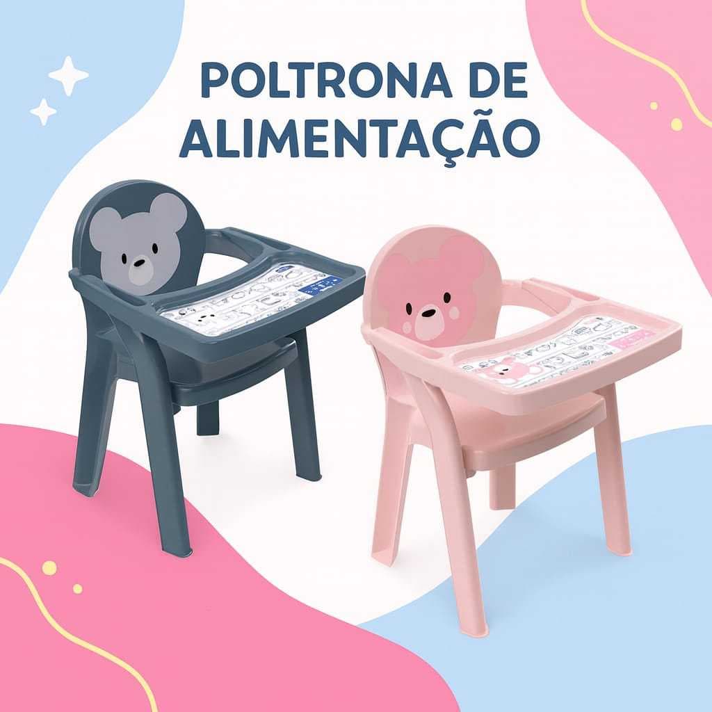 Poltrona Para Refeição Infantil Com Bandeja Plasutil Cadeira De alimentação