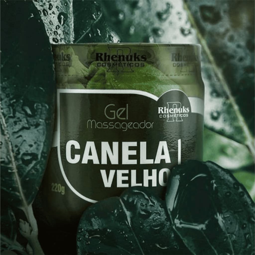 Pomada Canela de Velho P/ Dores Musculares no Corpo, Gel Massageador Quente e Frio 200g Rhenuks