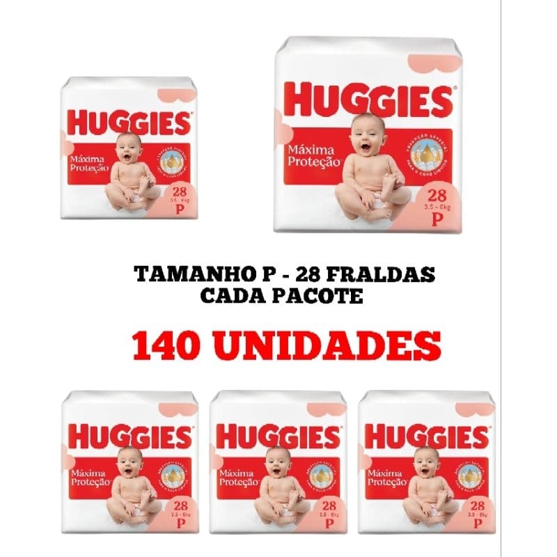Fralda Huggies Máxima Proteção 5 Pacotes
