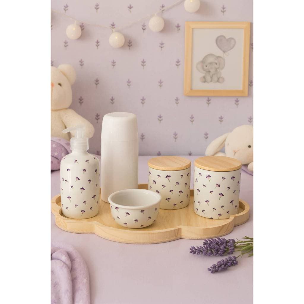 kit higiene organizador em porcelana super luxo