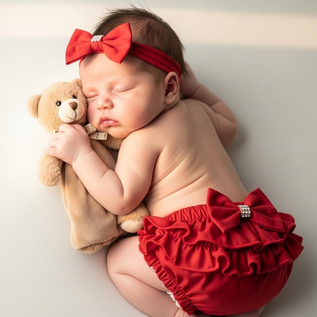 Kit com 2 ou 3 Calcinha Bunda Rica de Babado Bebê Recém Nascida Menina Tapa Fralda com Elástico Embutido de Bebê
