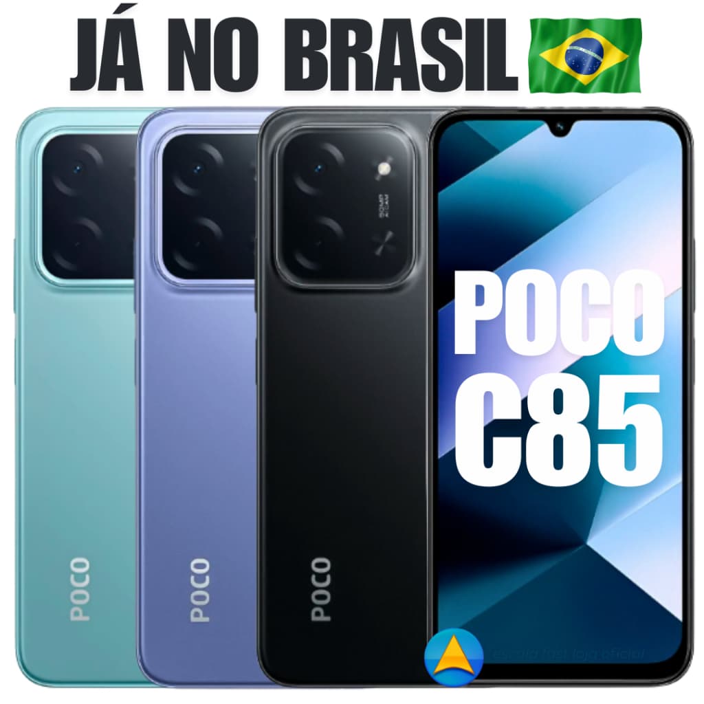 Novo Celular Smartphone Xiaomi Poco C85 256GB + 8GB de RAM Global Tela 6.9" - Envio Imediato