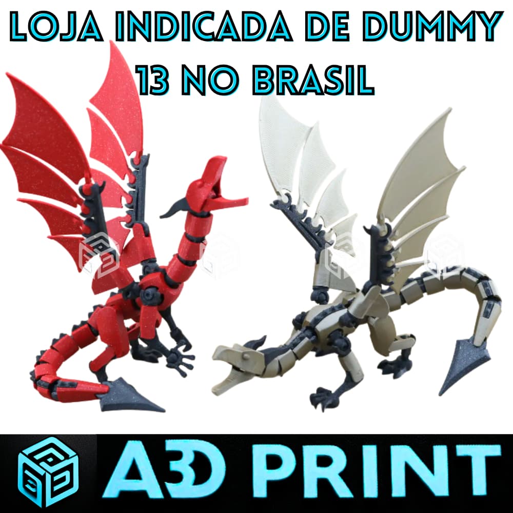 Boneco Dragon 13 - Dummy Dragão Boneco Articulado Action Figure Brinquedo Educacional Posições 3D