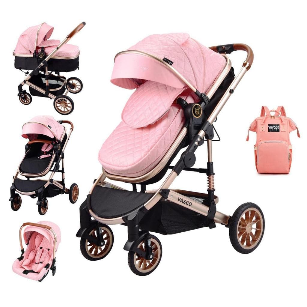 Carrinho de Bebê Europeu com bebê conforto Vasco Super Luxo + Bolsa maternidade