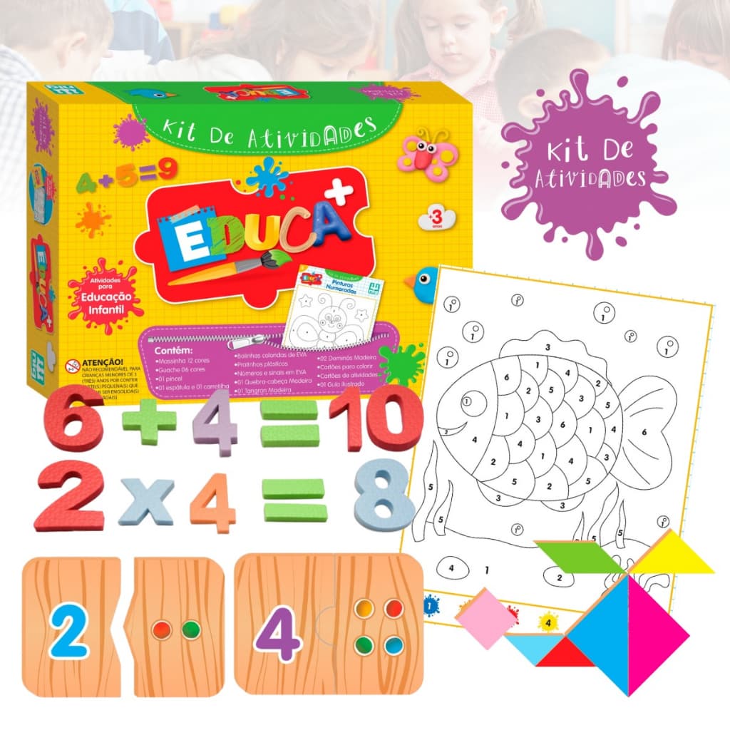 Kit de Atividades Infantil Brinquedo Educativo Atividades para Crianças Nig Brinquedos