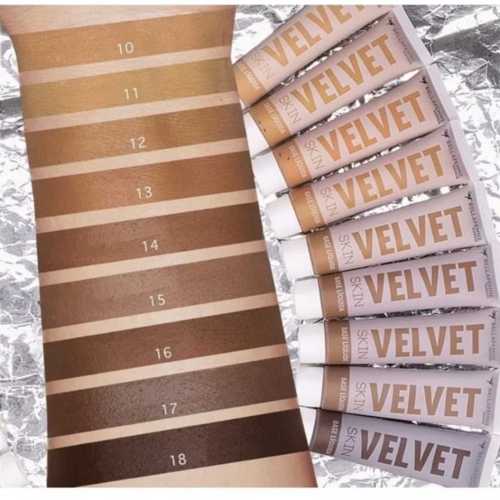 Base Líquida Velvet Skin – Bella Femme  TONS MEDIOS