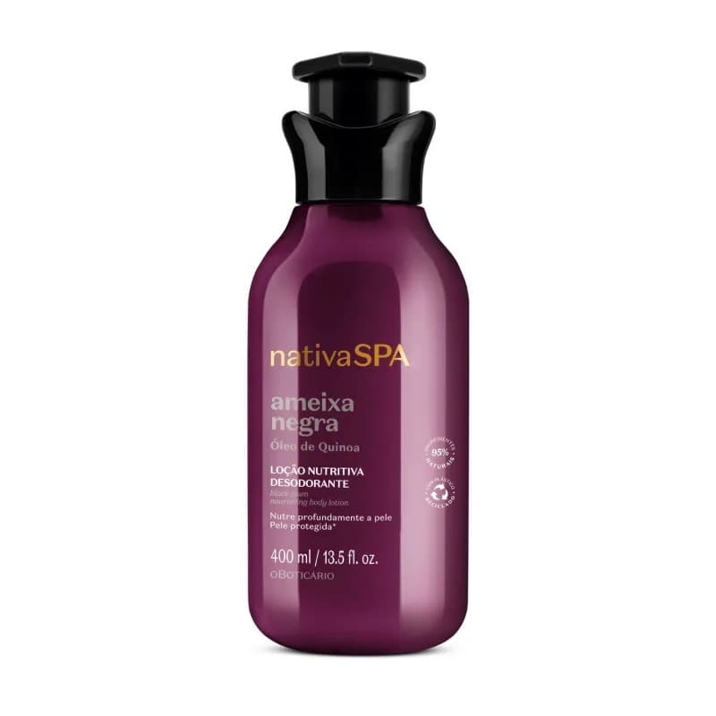 Creme Hidratante Corporal Nativa Spa Boticário Ameixa Negra 400ml