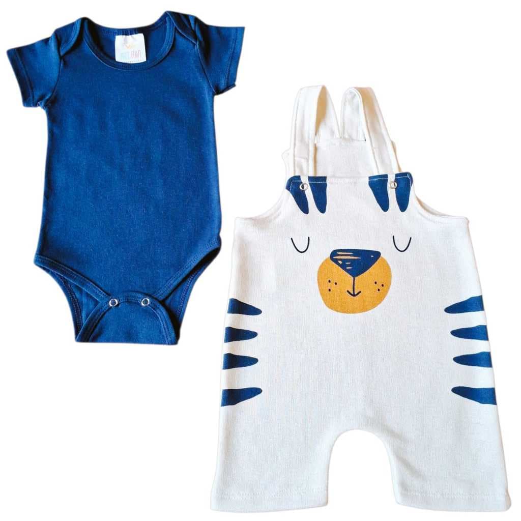 Conjunto Jardineira Body Menina E Menino Conjunto De Bebê Roupas de Bebê Verão