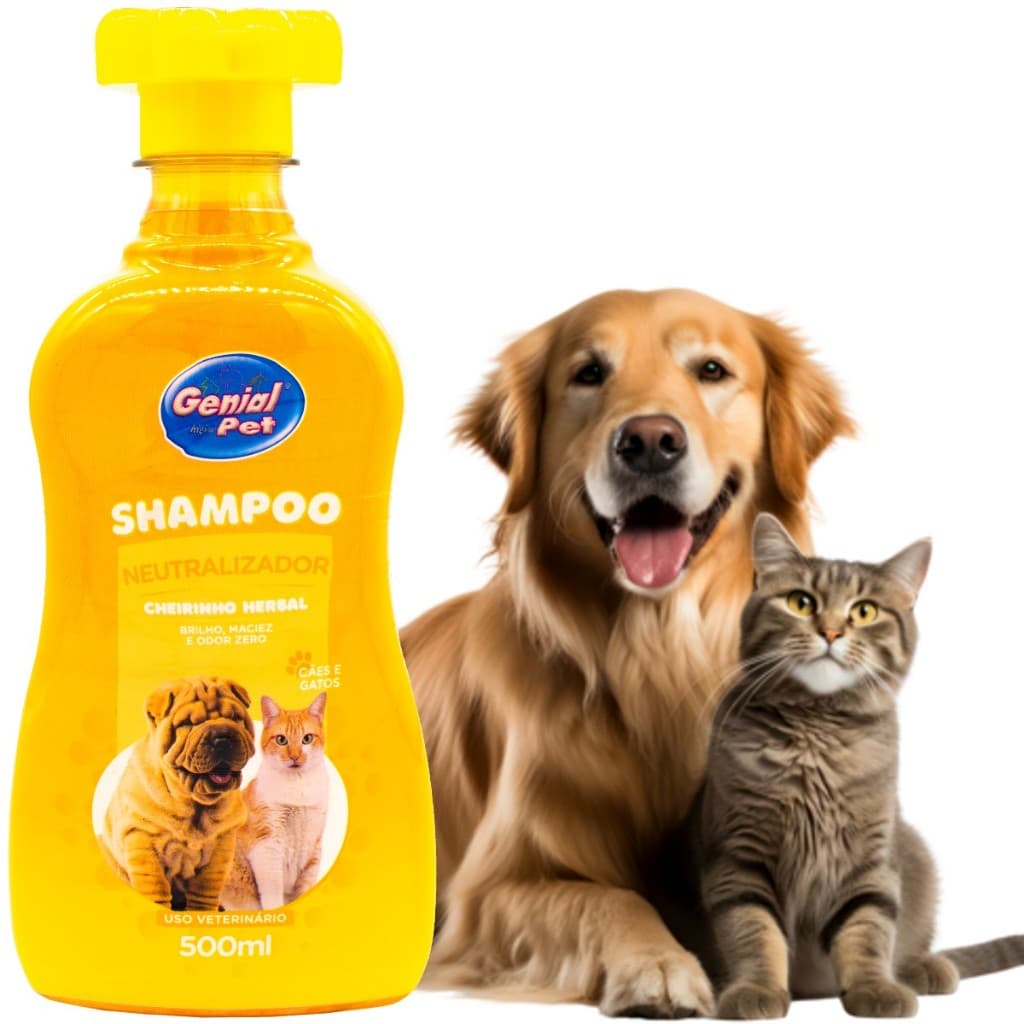 Shampoo Neutralizador de odor Elimina Mau Cheiro Profissional Para Cachorro e Gato