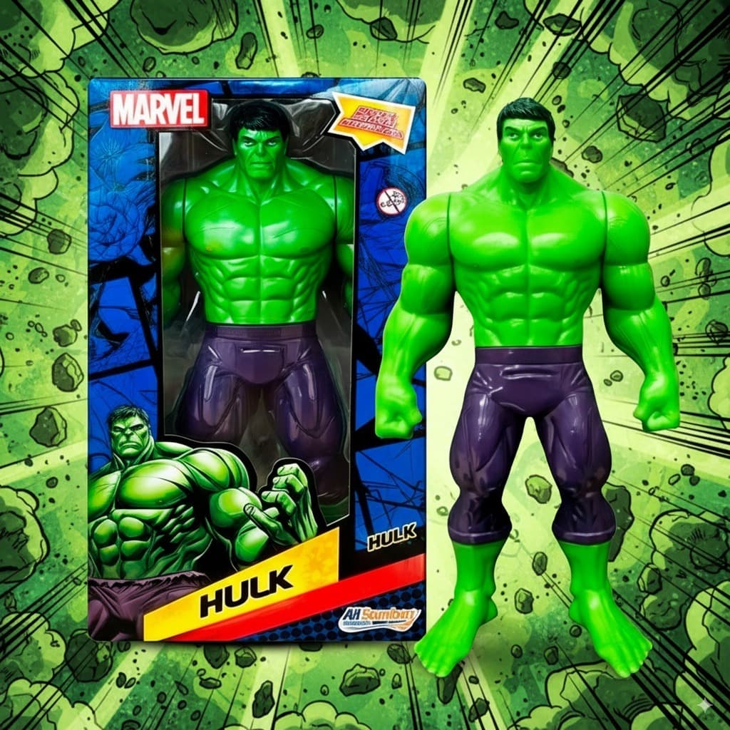 Boneco Hulk Original Articulado Brinquedo Infantil Presente Dia das Crianças Aniversario