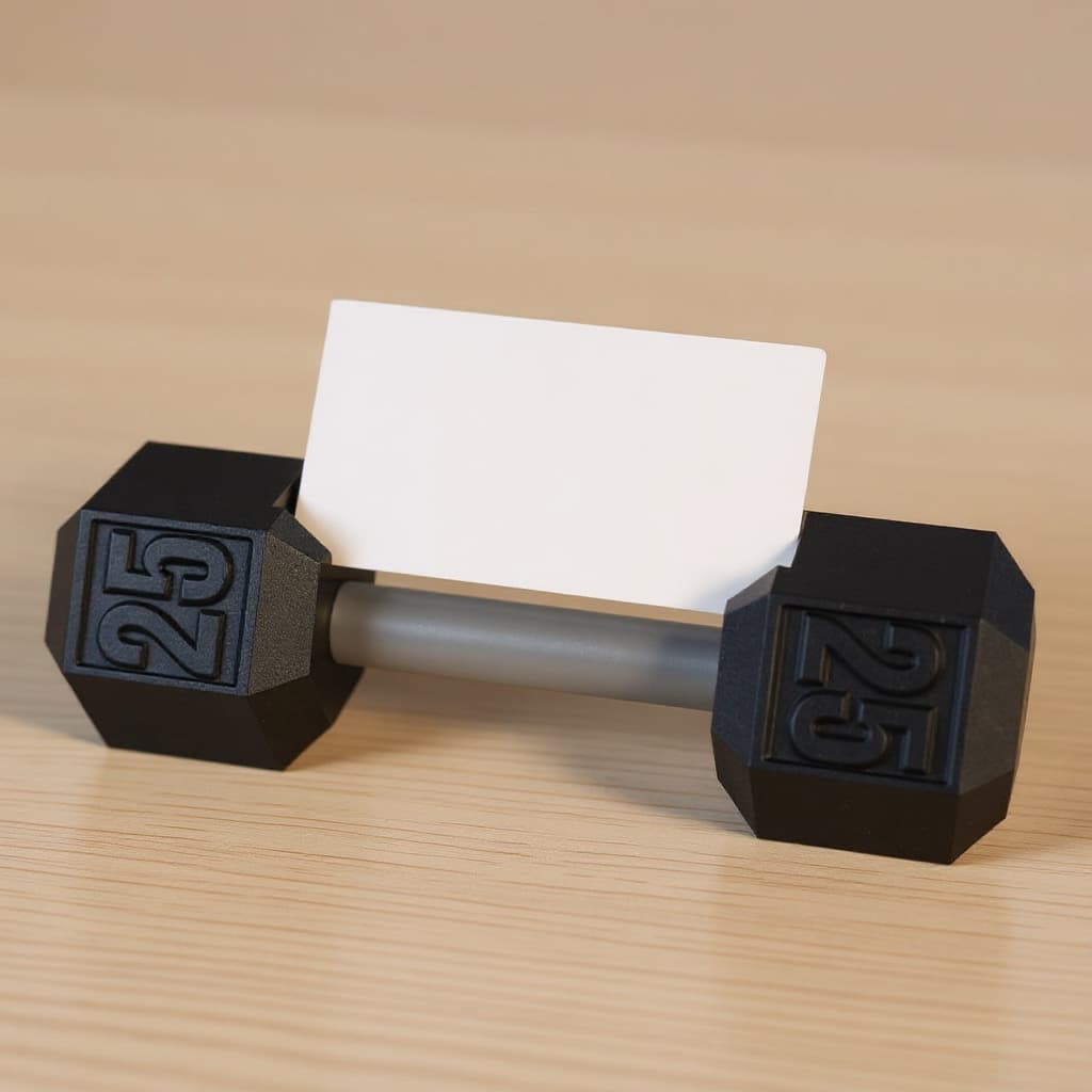 Porta Cartão De Visita Suporte Academia Halter Expositor Gym Personal Nutricionista Cartão de Visita