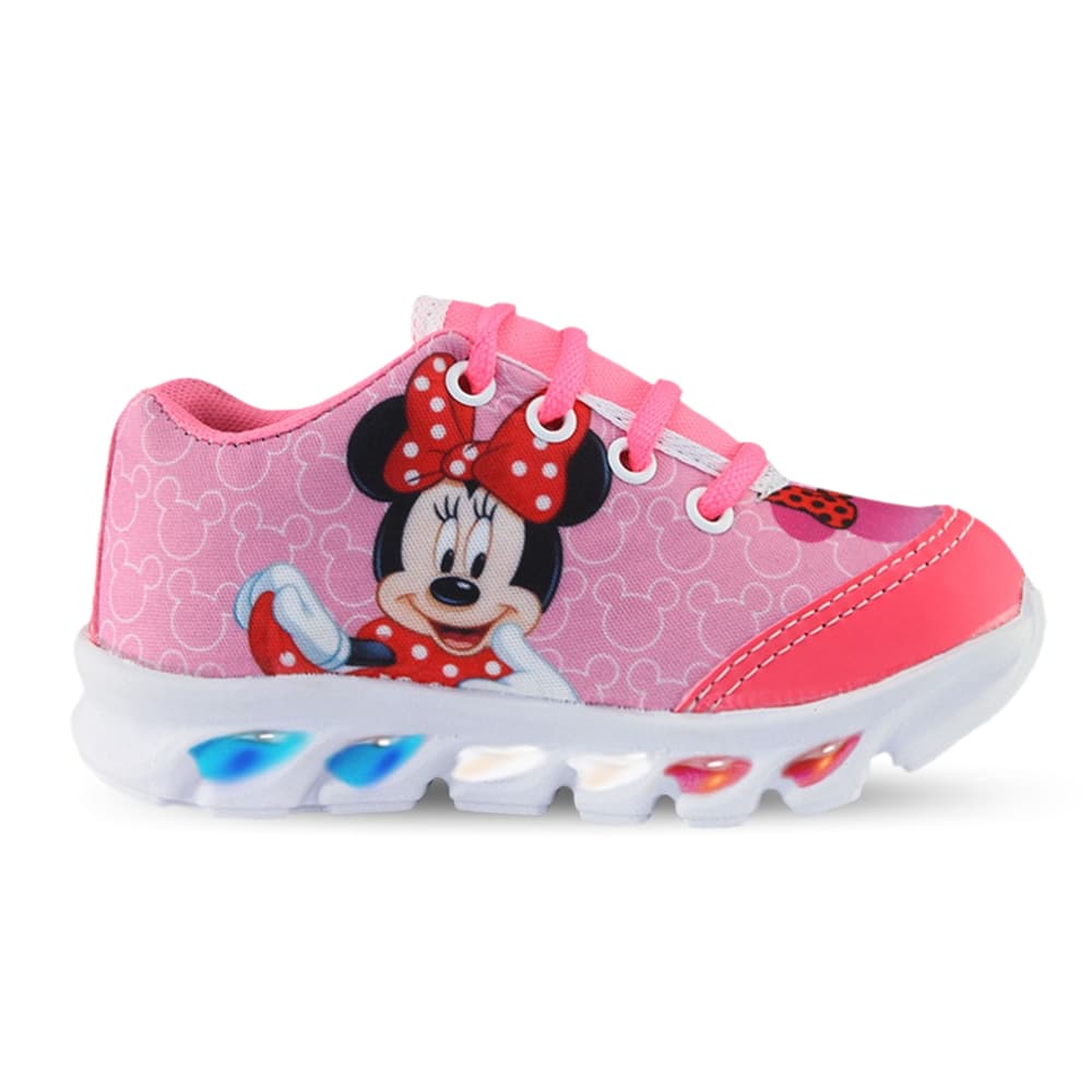 Tênis infantil de Led Meninas com Personagem Confortável para Passeio e Casual