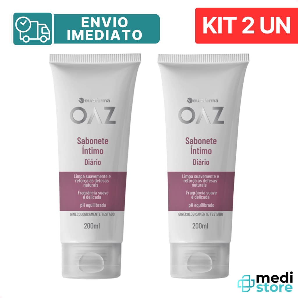 Kit com 2 - Sabonete Íntimo Diário Eurofarma Oaz com 200Ml
