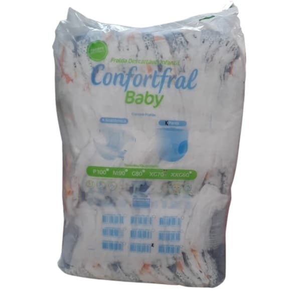 🍼 Fralda Descartável 2 Linha Infantil Confortfral Baby Pants – Tamanho G (80 unidades)