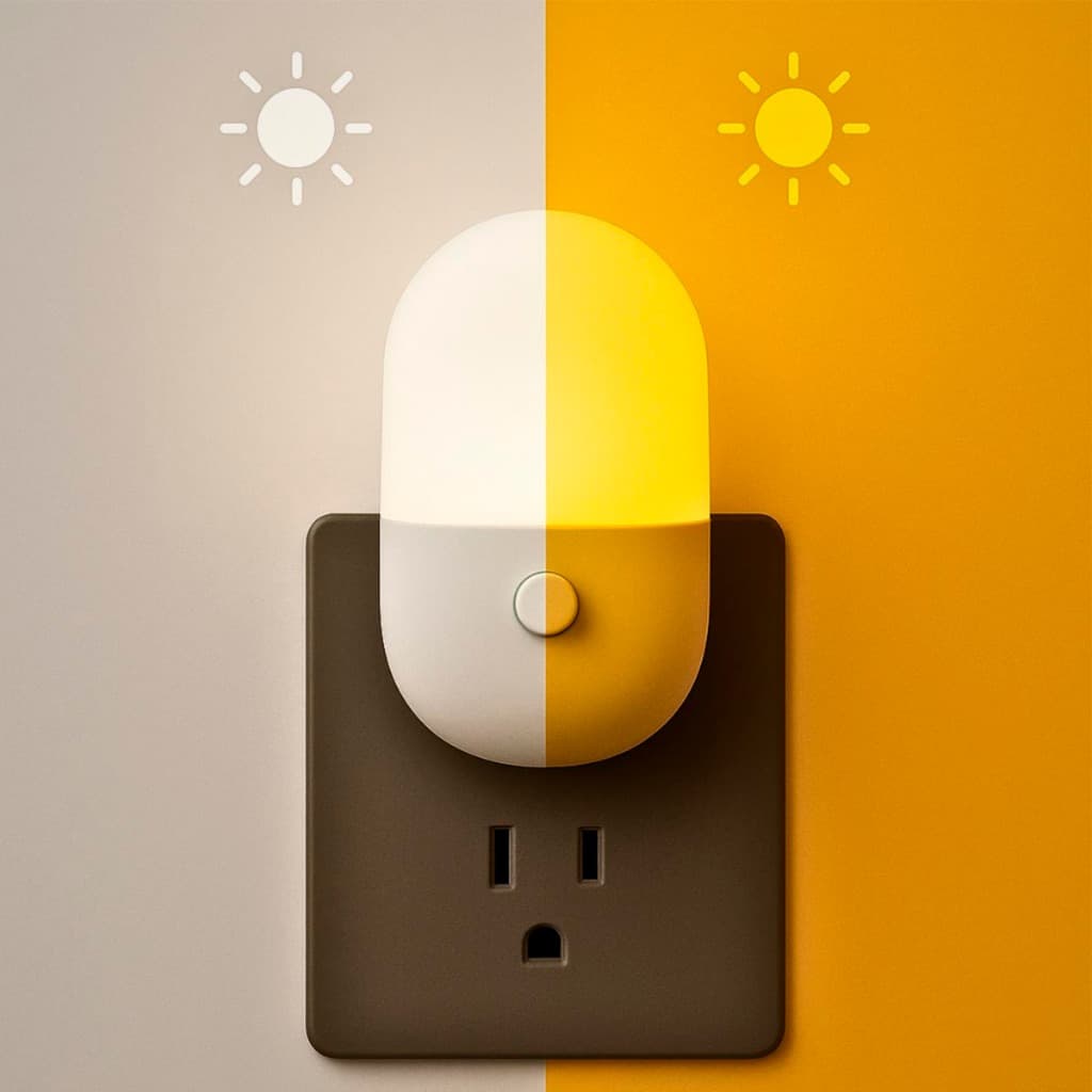 Abajur LED Mini Noturno Bivolt para Quarto Infantil Luminária de Tomada Luz Suave e Confortável para Bebês e Crianças