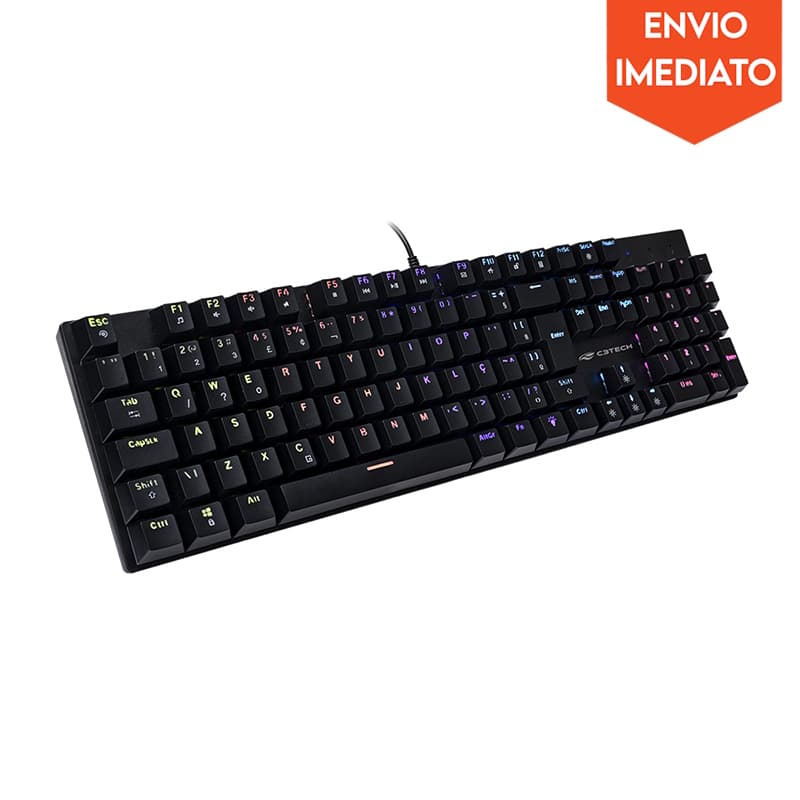 Teclado Gamer Mecânico LED Anti-Ghosting C3Tech KGM-900BK