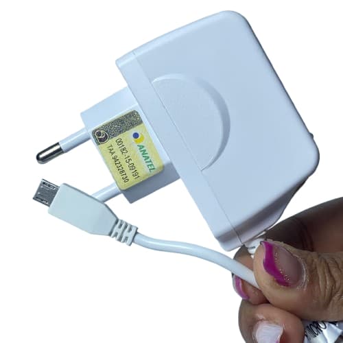 Carregador Celular V8 1.5A Micro USB Super Rápido Bivolt Branco - XC-V8/MICRO USB - X-CELL