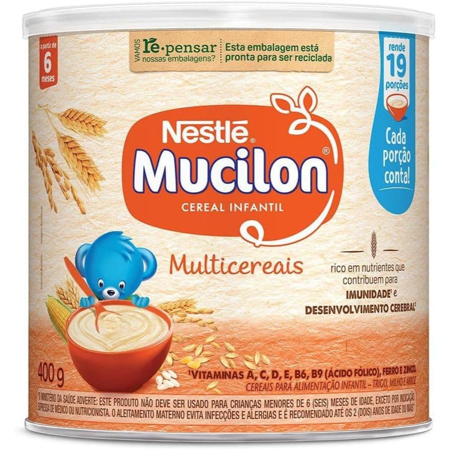 Cereal Infantil Nestlé Mucilon Multicereais em lata 400g