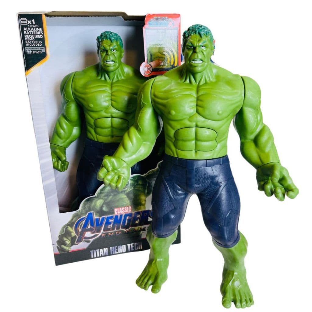 Boneco Hulk Articulado Brinquedo Vingadores com Som e Led Linha Premium 30cm Envio Imediato