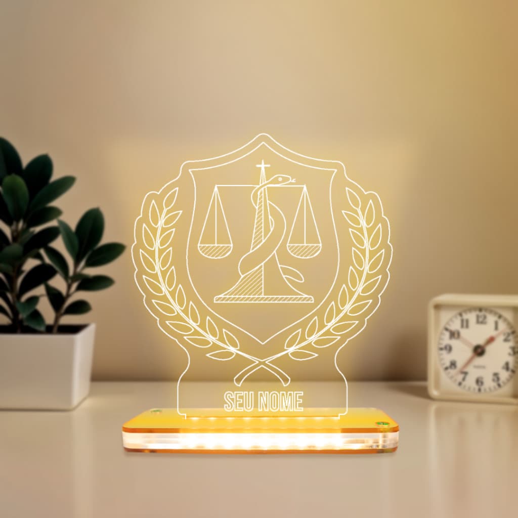 Luminária LED 3D de Mesa/Luz Noturna Presente Criativo/Decoração-Nutrição, Personalizável de Nutrição