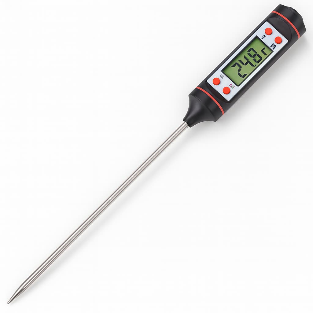 Termômetro Culinário Digital Tipo Espeto Cozinha Precisão para Carnes Churrasco Forno