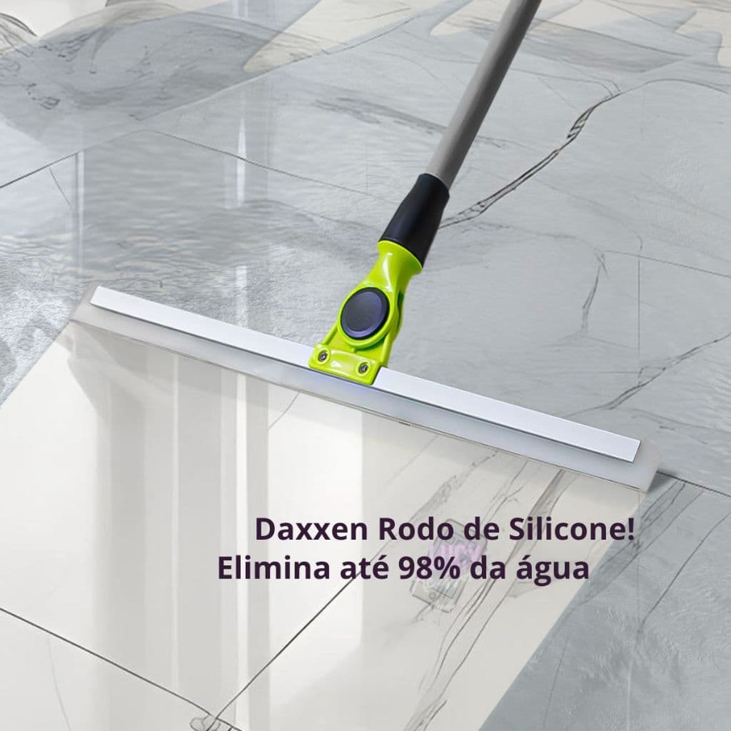 Kit 2 Rodo de Silicone Daxxen Ákora Limpeza Sem Risco Secagem Rápida Pisos Vidros Banheiro Carro