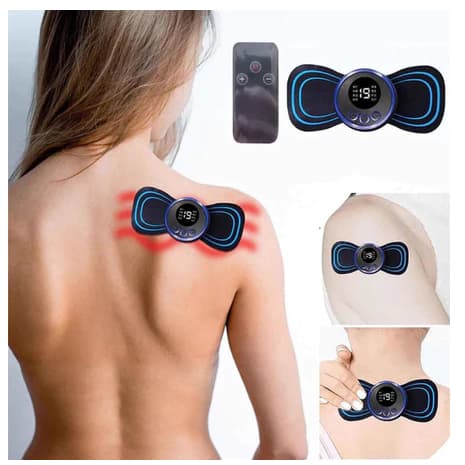 KIT até 10 Mini Massageador EMS Estimulador Elétrico De Pescoço Portátil Para Alívio Da Dor Muscular Cervical-LEGAL