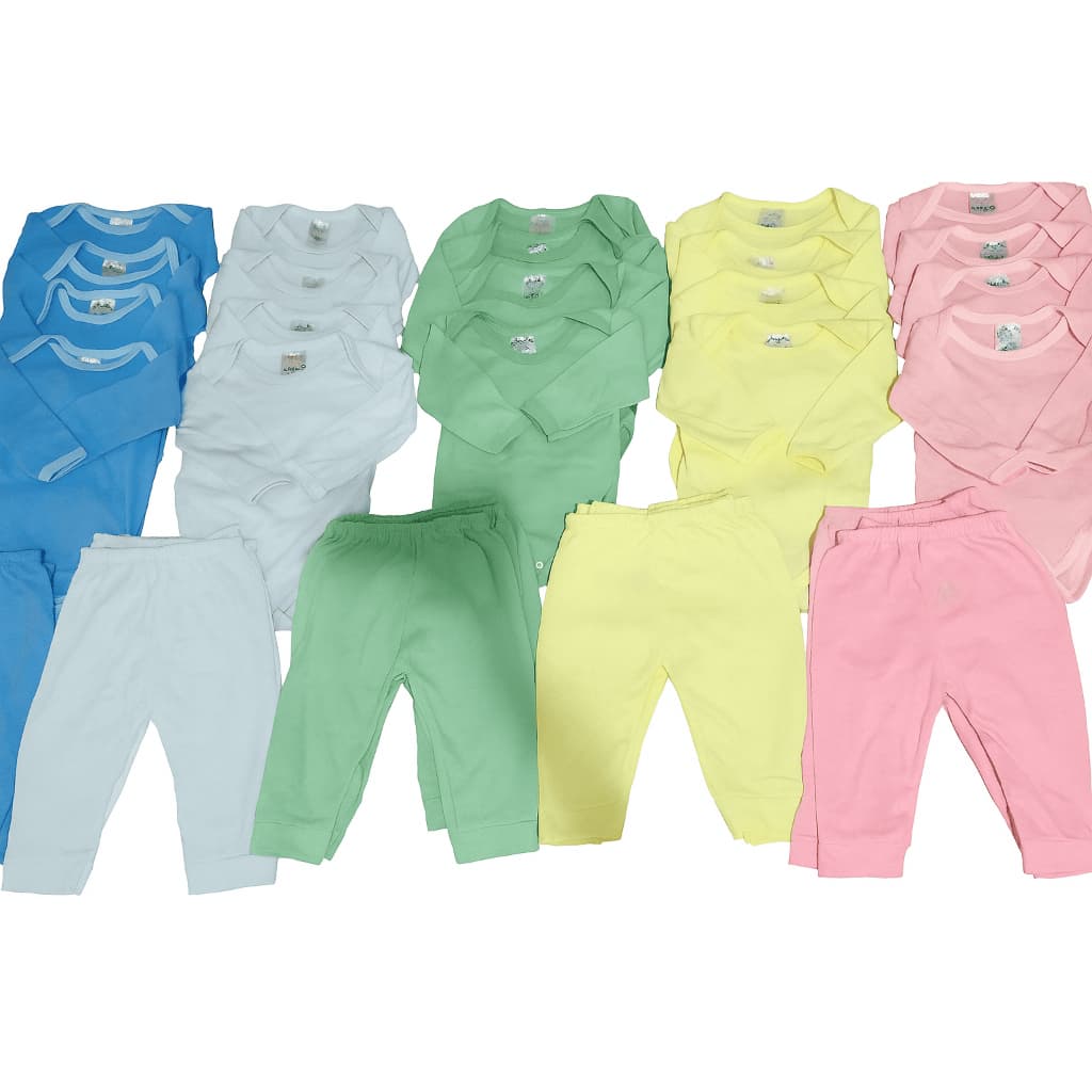 Kit bebê algodão: 2 Bodys + 2 Mijões ENXOVAL BEBÊ