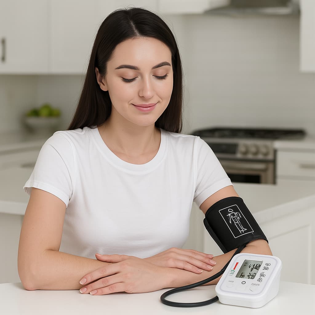 Aparelho Medidor Pressão Arterial Digital Automático Braço Braçadeira Ajustável Visor LCD