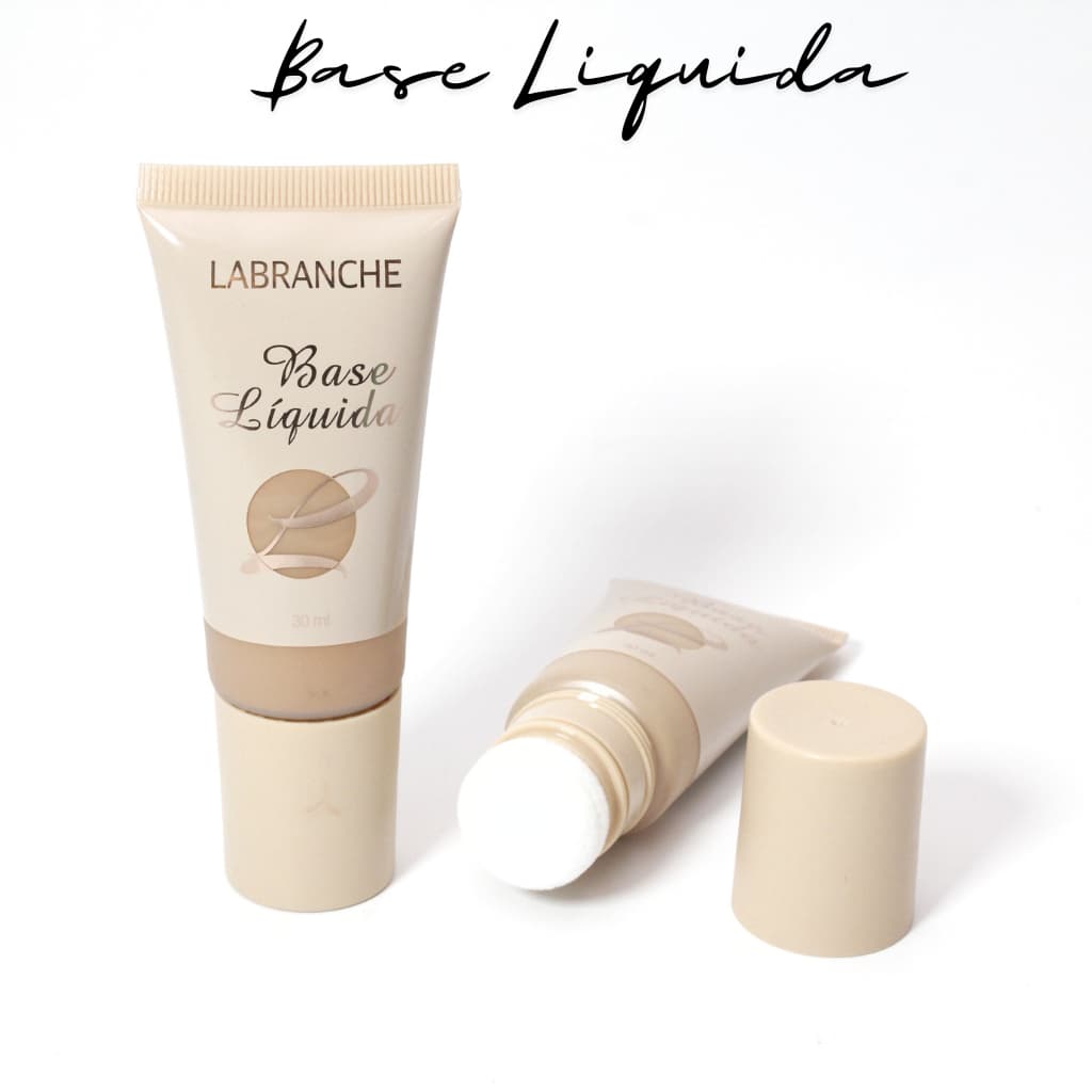 Base Liquida, com Esponja Aplicadora Pele Aveludada Cobertura Matte Maquiagem Labranche