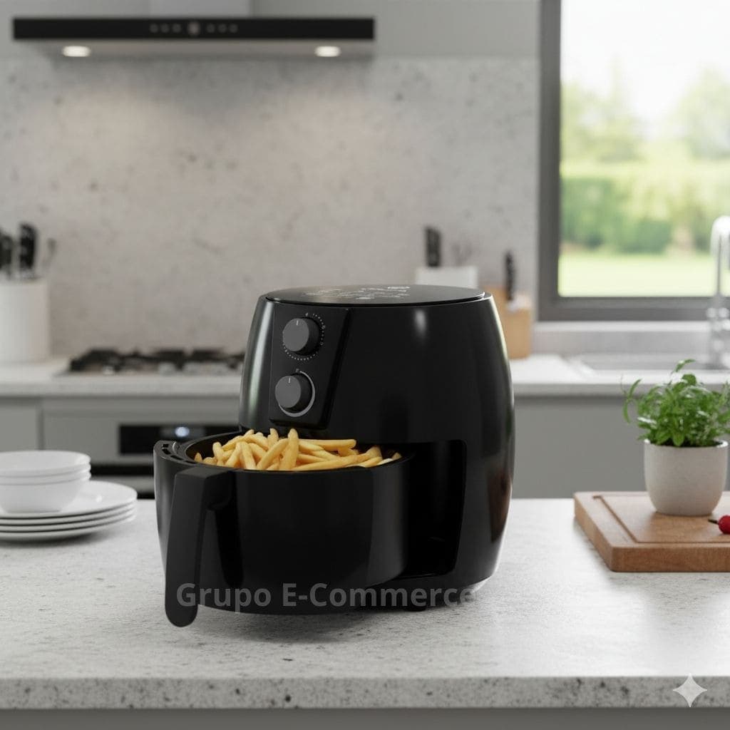 Fritadeira Eletrica Air Fryer Sem Oleo Cairo Unitermi 4,8L 1500W Grande Antiaderente 220V Cozinha Saudavel