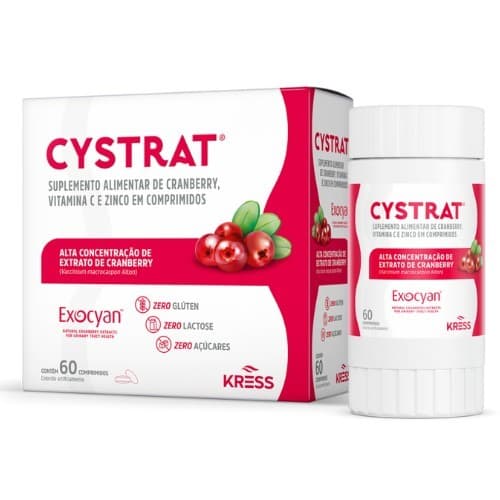 Cystrat Suplemento Alimentar Cranberry Vitamina C Zinco c/60 Comprimidos