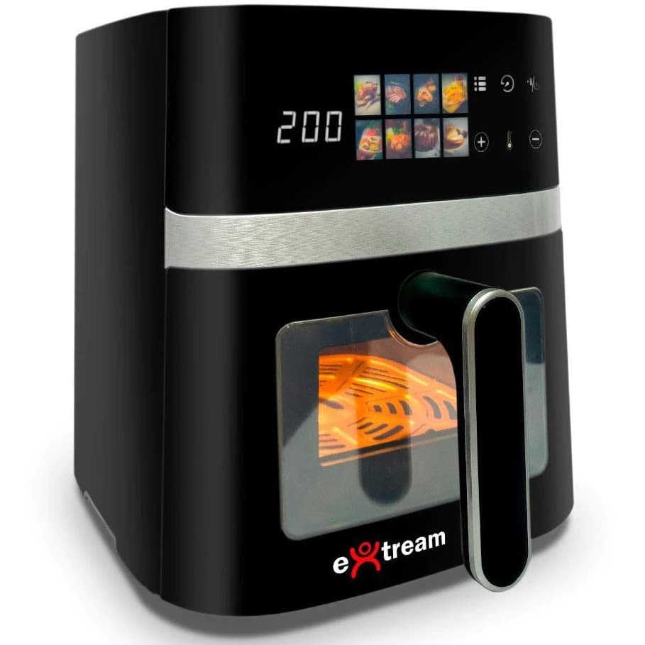 Air Fryer Fritadeira Elétrica Digital Extream 5,5L - Preto e Prata