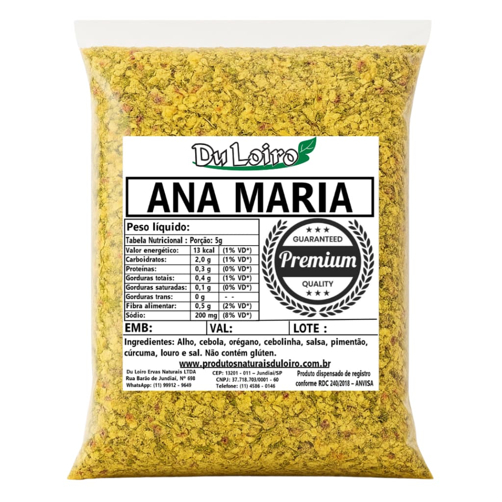 Tempero Ana Maria 1kg, 500g e 250g – Mistura de Temperos Naturais