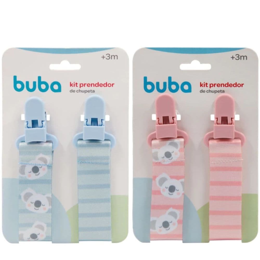 Kit 2 Prendedores De Chupeta Para Bebê Buba Coala | Prendedor De Chupeta Infantil