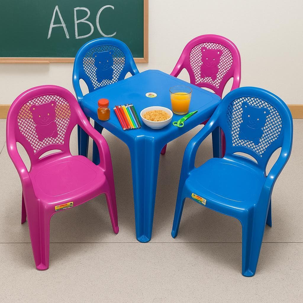 Mesinha e Cadeira Infantil  Menino Menina Feminino Masculino Rosa e Azul Criança Estudo e Alimentação Brincadeiras