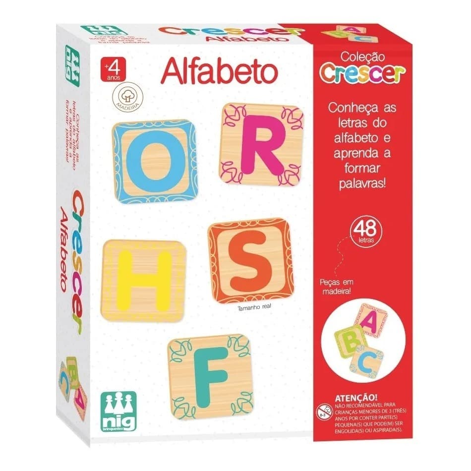 Jogo Educativo Conhecendo o Alfabeto Infantil Educativo Pedagógico Nig Brinquedos