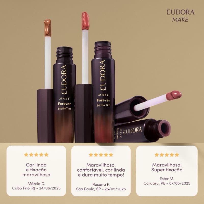 Batom Líquido Eudora Make Forever Matte Tint