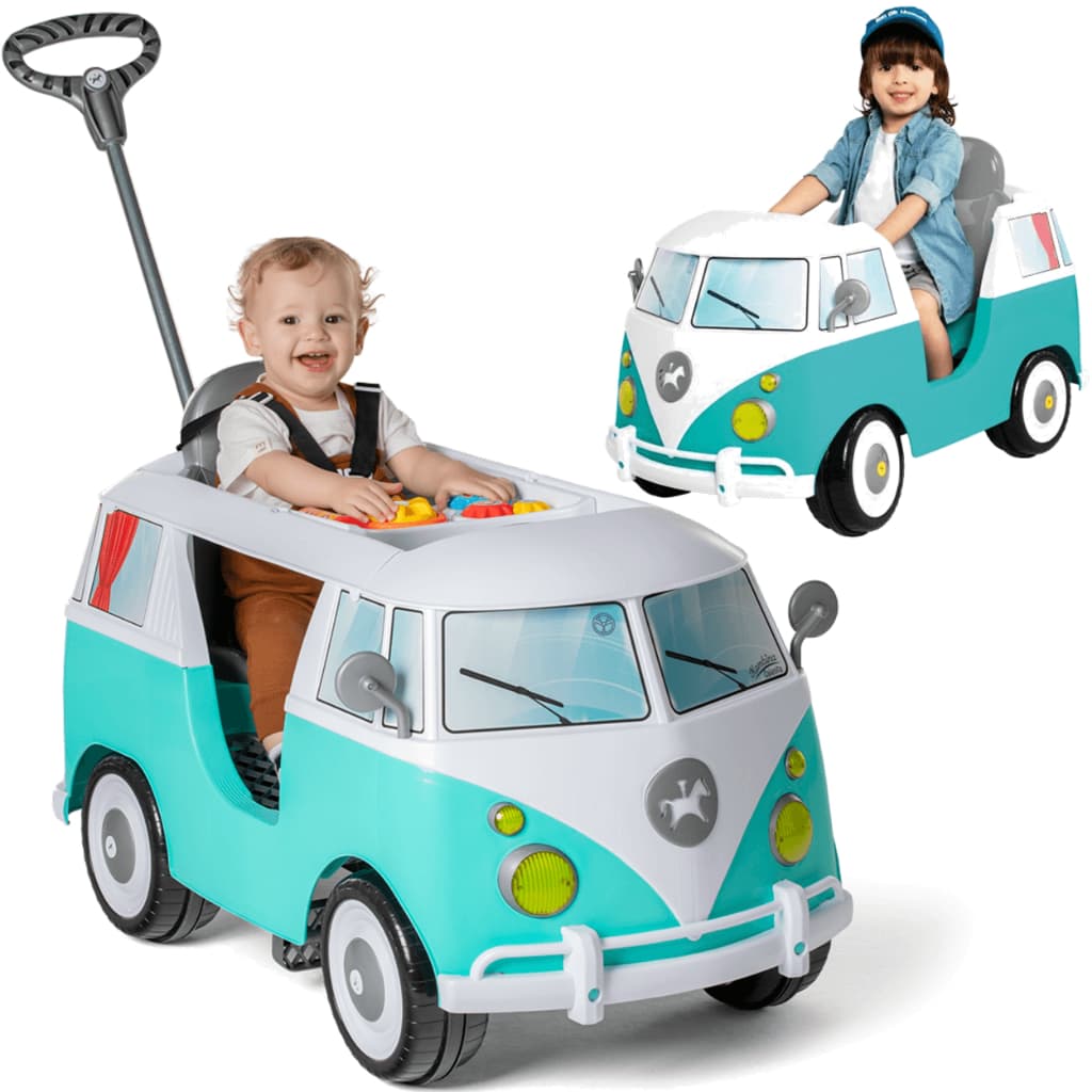 Carrinho de Passeio e Pedal para Bebe Calesita Kombina Azul