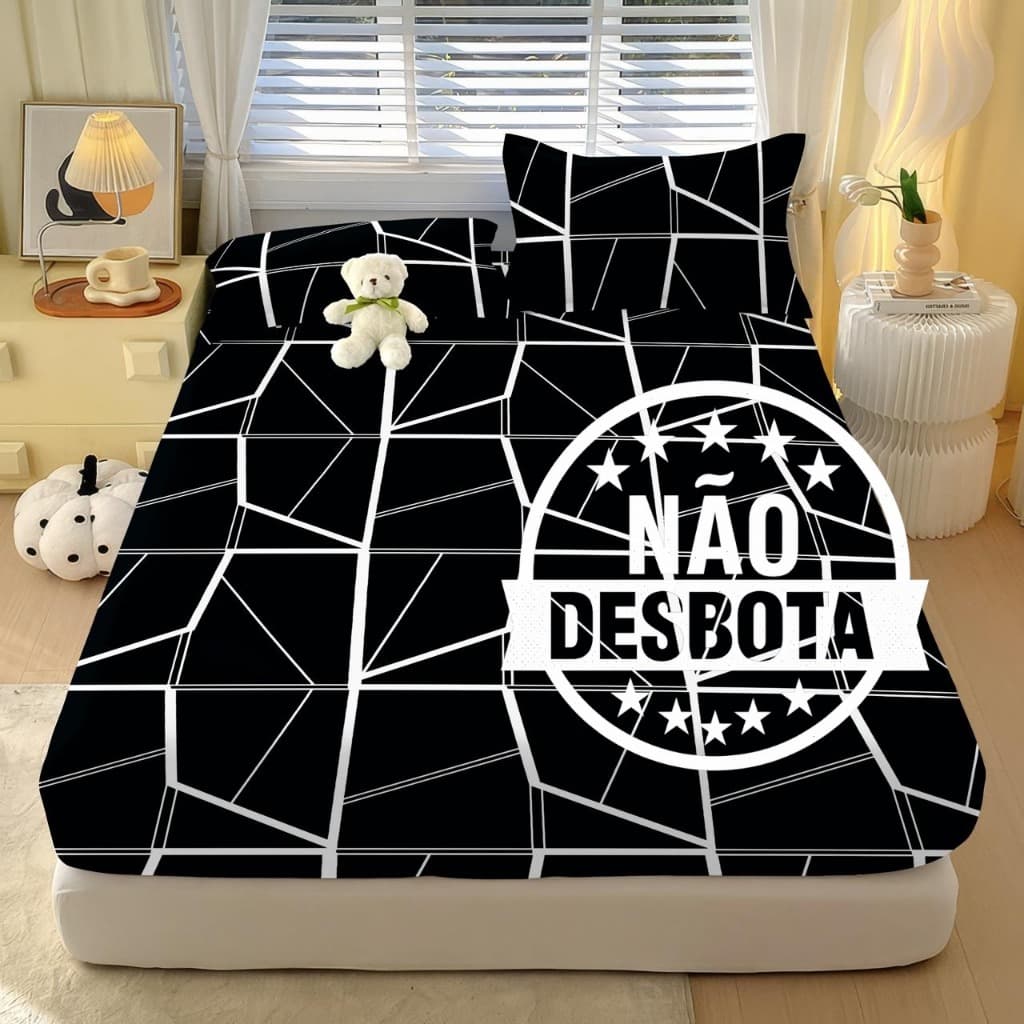 Jogo de Lençol Estampado Solteiro Casal Queen  Micropercal 400 Fios  Estampado