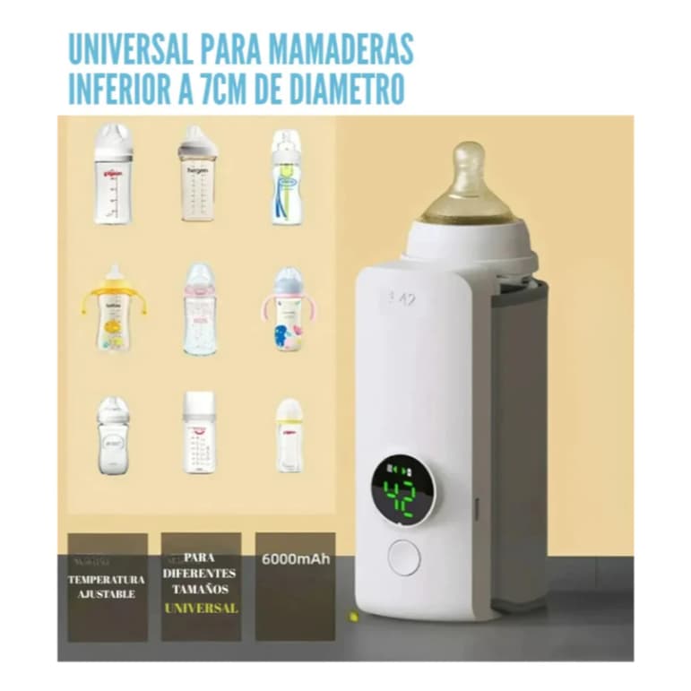 Aquecedor Portátil para Mamadeira Leite de Bebê USB Bivolt 3000mAh